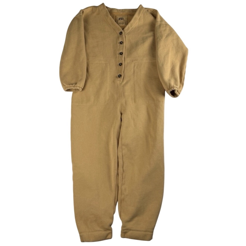 Madewell MWL Women's Betterterry Coverall Jumpsuit Onesie Heather Pepper Small - Picture 2 of 12